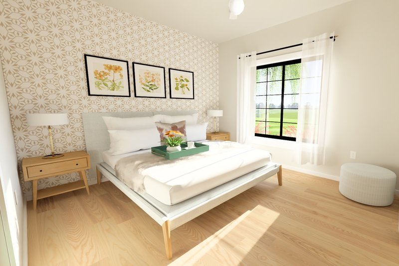 House Design - Interior - Master Bedroom for Farmhouse House Plan #126-295 - 1 bed, 1 bath