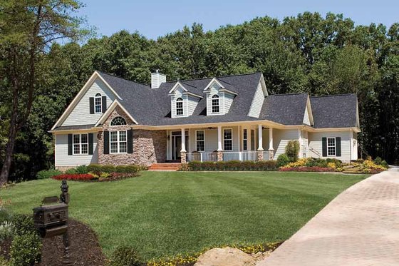 Exterior - Front Elevation 3 for Country House Plan #929-425 - 3 bed, 2.5 bath