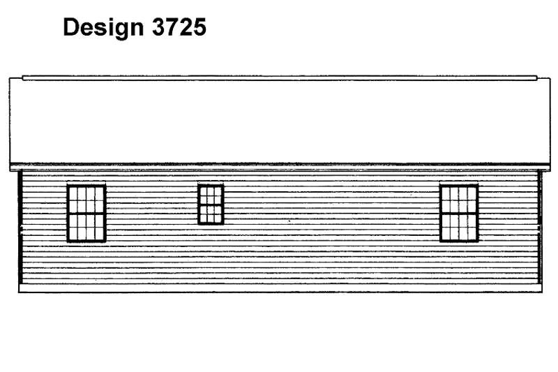 Home Plan - Exterior - Rear Elevation for Ranch House Plan #72-1046 - 3 bed, 1 bath
