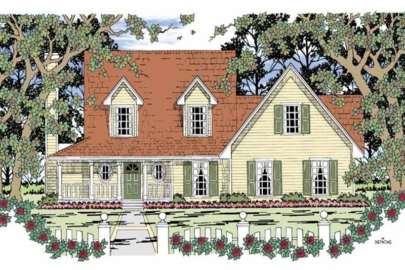 House Design - Country Exterior - Front Elevation Plan #42-597