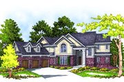 European Style House Plan - 4 Beds 3.5 Baths 3912 Sq/Ft Plan #70-525 