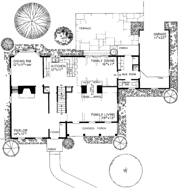 House Blueprint - Country Floor Plan - Main Floor Plan #72-690