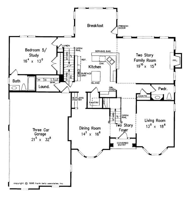 Home Plan - Mediterranean Floor Plan - Main Floor Plan #927-476