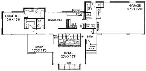 Dream House Plan - Country Floor Plan - Main Floor Plan #60-940