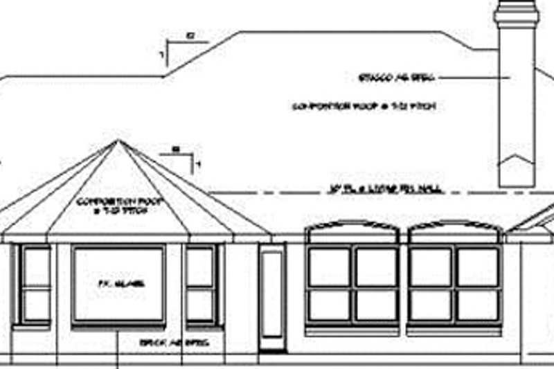 Home Plan - Exterior - Rear Elevation for Ranch House Plan #472-161 - 3 bed, 2.5 bath