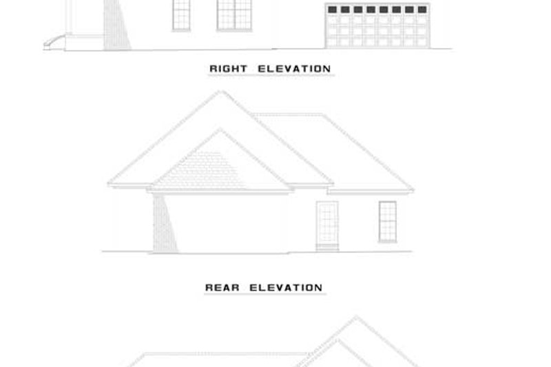 Home Plan - Exterior - Rear Elevation for Classical House Plan #17-3247 - 3 bed, 2 bath