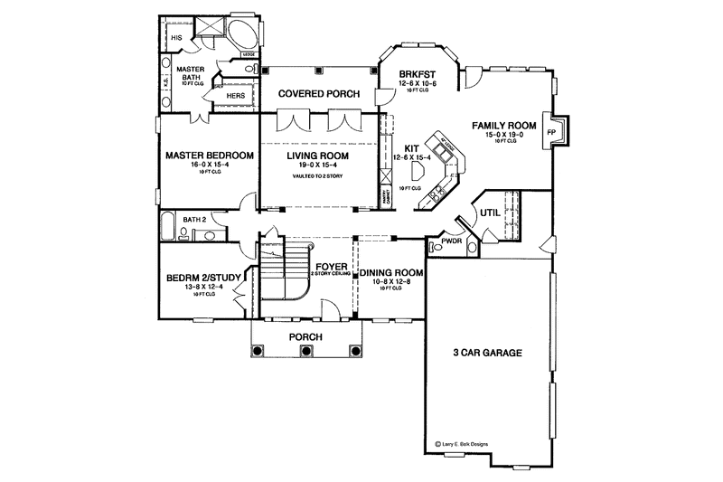 Home Plan - Floor Plan - Main Floor for Mediterranean House Plan #952-44 - 4 bed, 3.5 bath