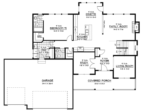 Home Plan - European Floor Plan - Main Floor Plan #51-632