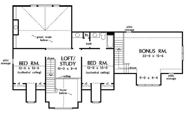Home Plan - Country Floor Plan - Upper Floor Plan #929-722