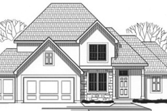 Exterior - Front Elevation for Traditional House Plan #67-834 - 4 bed, 3 bath
