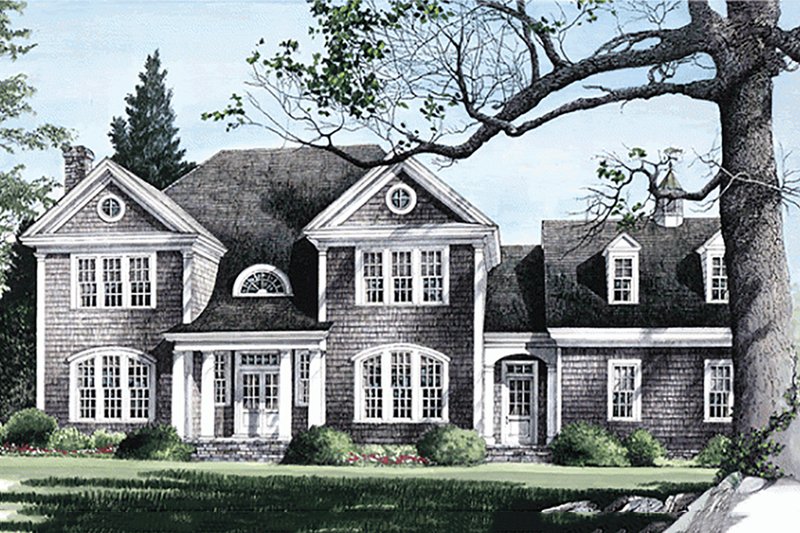 Dream House Plan - Exterior - Front Elevation 4 for Country House Plan #137-210 - 5 bed, 4 bath