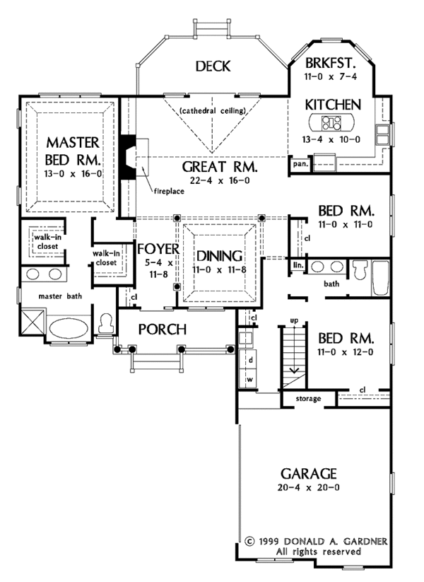 Dream House Plan - Ranch Floor Plan - Main Floor Plan #929-540