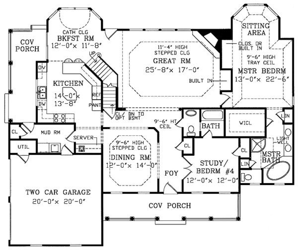 Architectural House Design - Country Floor Plan - Main Floor Plan #314-184
