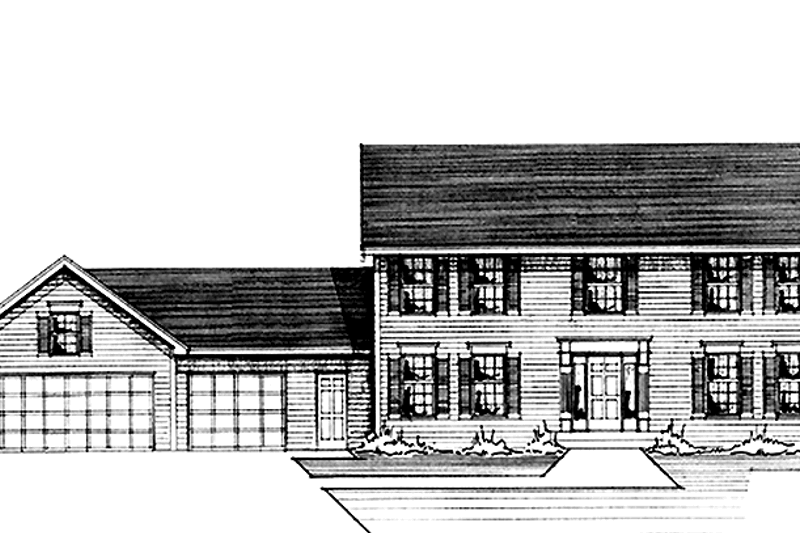 Home Plan - Colonial Exterior - Front Elevation Plan #51-849