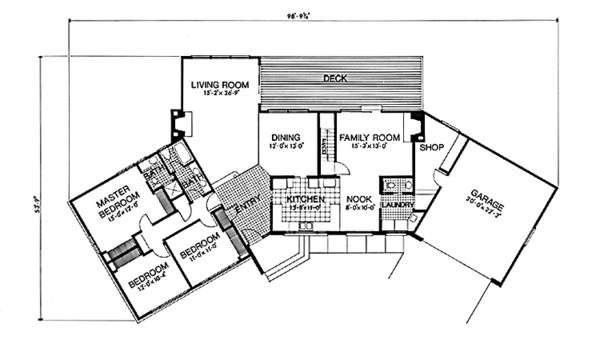 Architectural House Design - Prairie Floor Plan - Main Floor Plan #320-1314