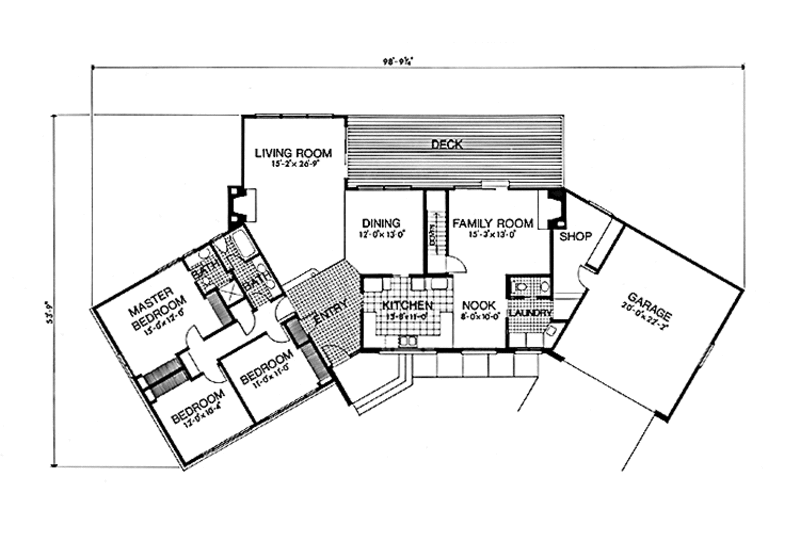 Dream House Plan - Floor Plan - Main Floor for Prairie House Plan #320-1314 - 4 bed, 3.5 bath