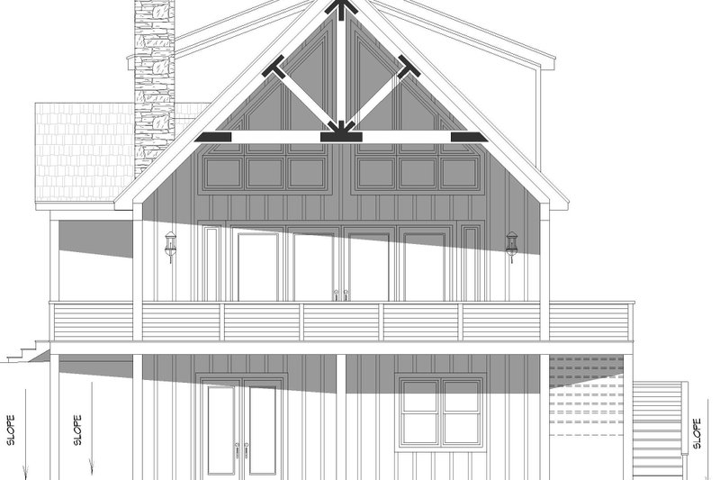 House Blueprint - Exterior - Other Elevation 1 for Southern House Plan #932-1188 - 3 bed, 2.5 bath