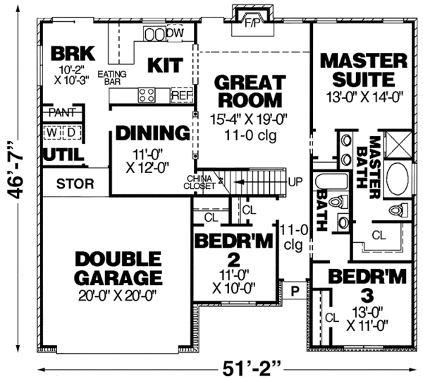 Dream House Plan - European Floor Plan - Main Floor Plan #34-256