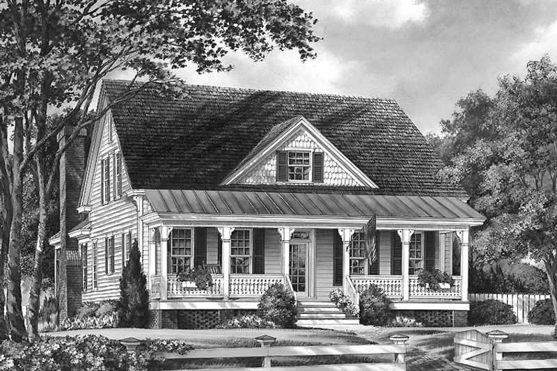 Dream House Plan - Exterior - Front Elevation 5 for Country House Plan #137-336 - 3 bed, 3.5 bath