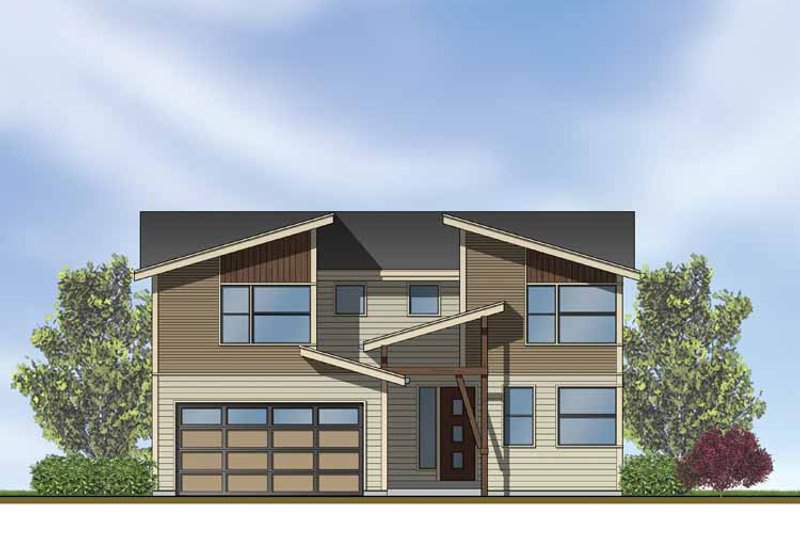 Home Plan - Contemporary Exterior - Front Elevation Plan #569-11