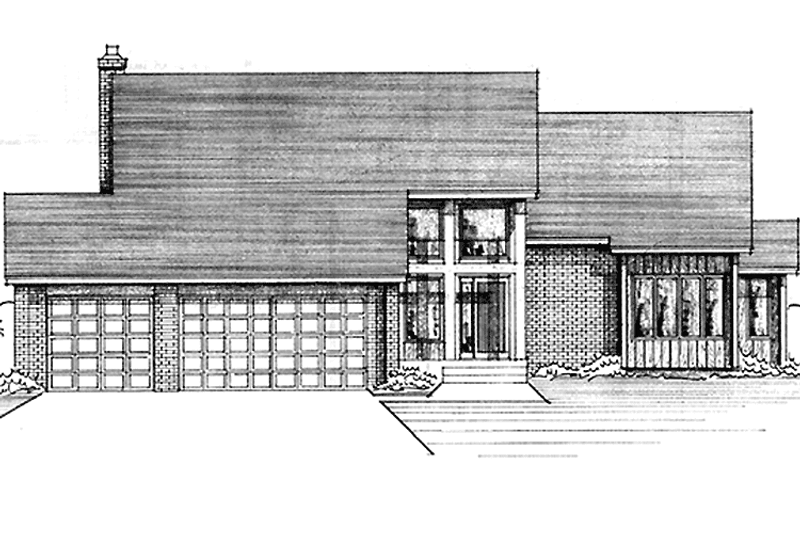 Architectural House Design - Contemporary Exterior - Front Elevation Plan #51-887