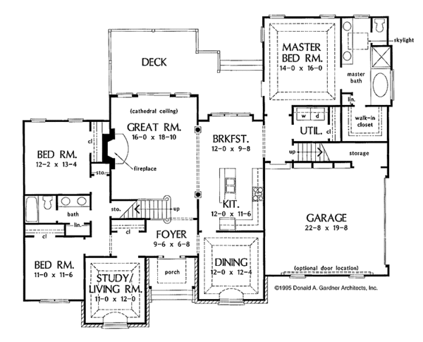 Architectural House Design - Ranch Floor Plan - Main Floor Plan #929-240