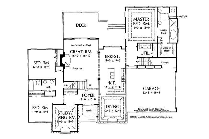 Home Plan - Floor Plan - Main Floor for Ranch House Plan #929-240 - 3 bed, 2 bath