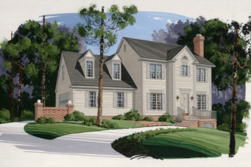 House Plan Design - Colonial Exterior - Front Elevation Plan #56-128