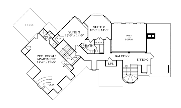 Architectural House Design - Cottage Floor Plan - Upper Floor Plan #453-228