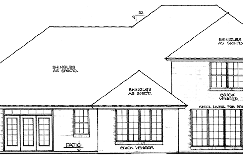 Dream House Plan - Exterior - Rear Elevation for Colonial House Plan #310-1038 - 4 bed, 3.5 bath