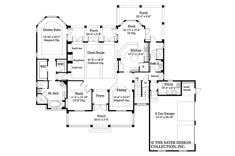 Home Plan - Floor Plan - Main Floor for Colonial House Plan #930-228 - 3 bed, 3 bath