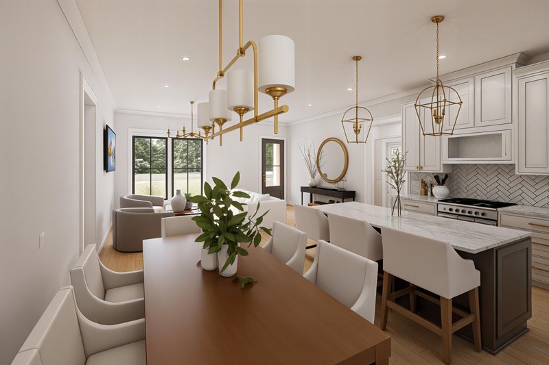 House Blueprint - Interior - Dining Room for Farmhouse House Plan #1074-123 - 3 bed, 2 bath
