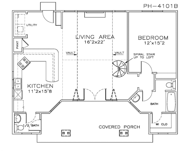 Craftsman Floor Plan - Main Floor Plan #8-223
