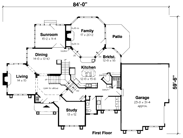 European Floor Plan - Main Floor Plan #312-389