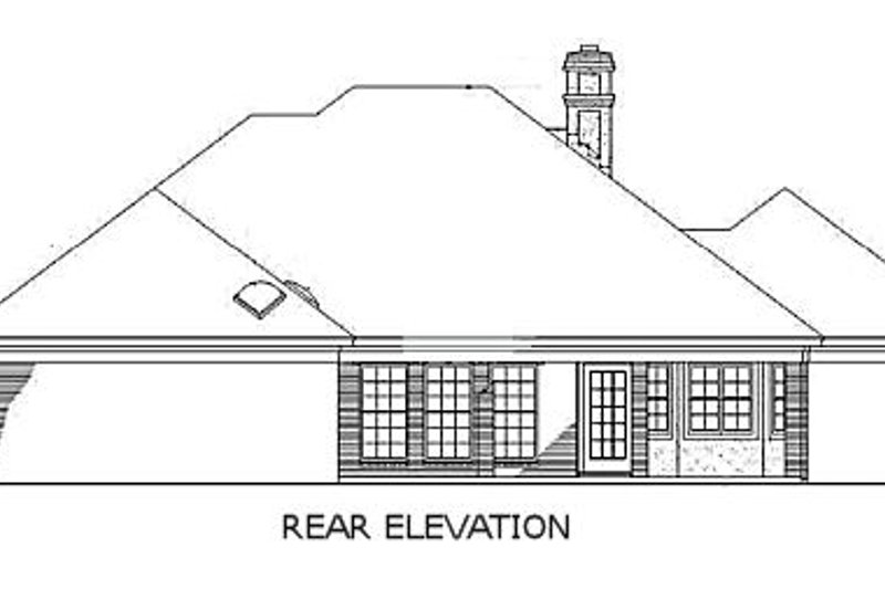Home Plan - Exterior - Rear Elevation for Traditional House Plan #45-138 - 3 bed, 2 bath