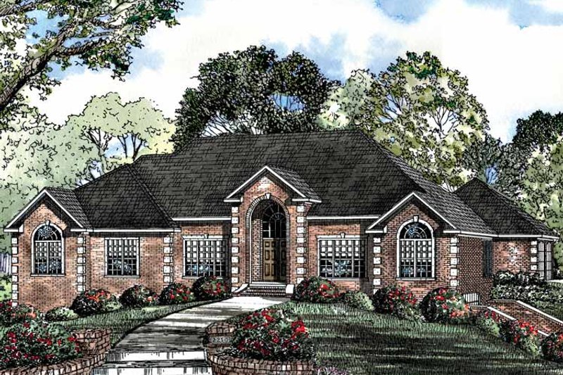 Home Plan - Exterior - Front Elevation 3 for Traditional House Plan #17-2939 - 4 bed, 4 bath