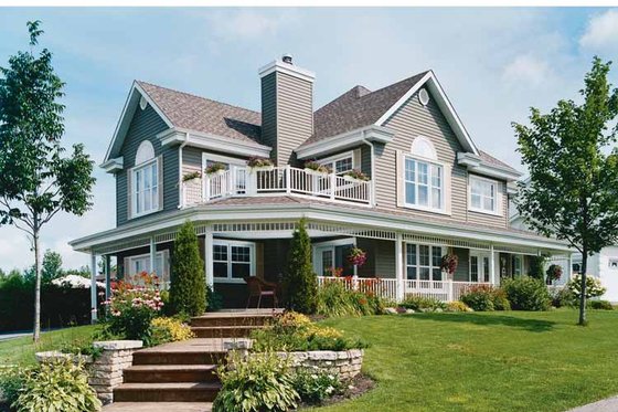 Exterior - Front Elevation 3 for Country House Plan #23-2417 - 4 bed, 2.5 bath