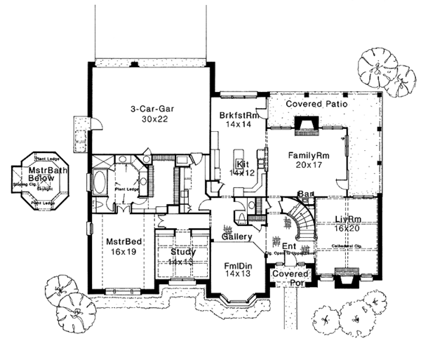 House Plan Design - Traditional Floor Plan - Main Floor Plan #310-1084