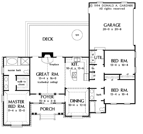 House Design - Ranch Floor Plan - Main Floor Plan #929-207