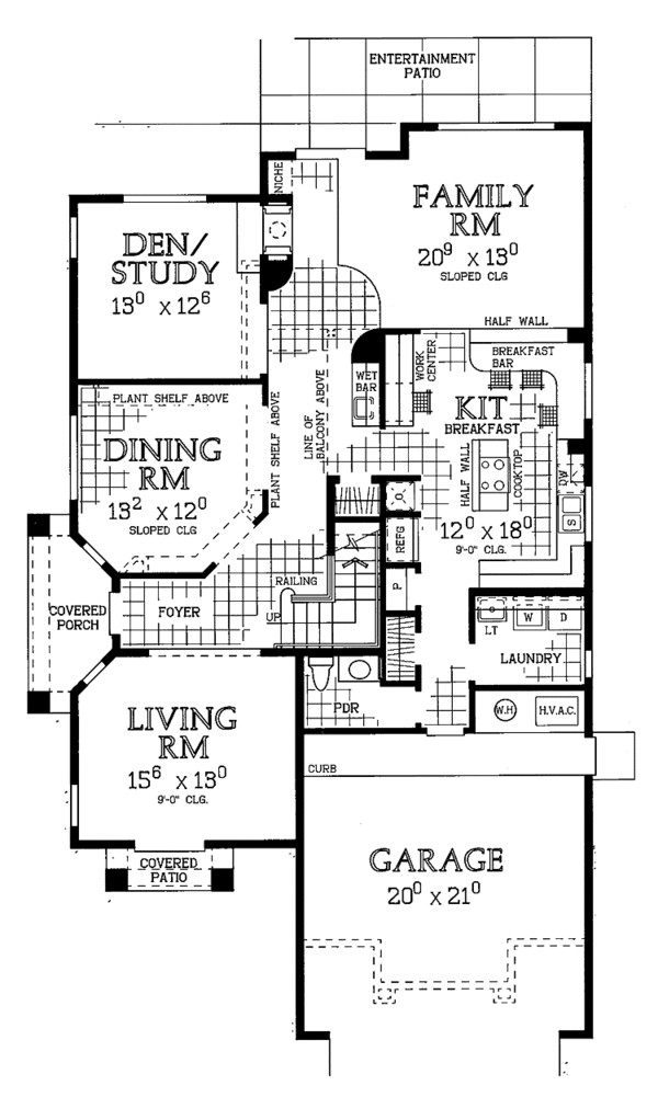 House Plan Design - Traditional Floor Plan - Main Floor Plan #72-958