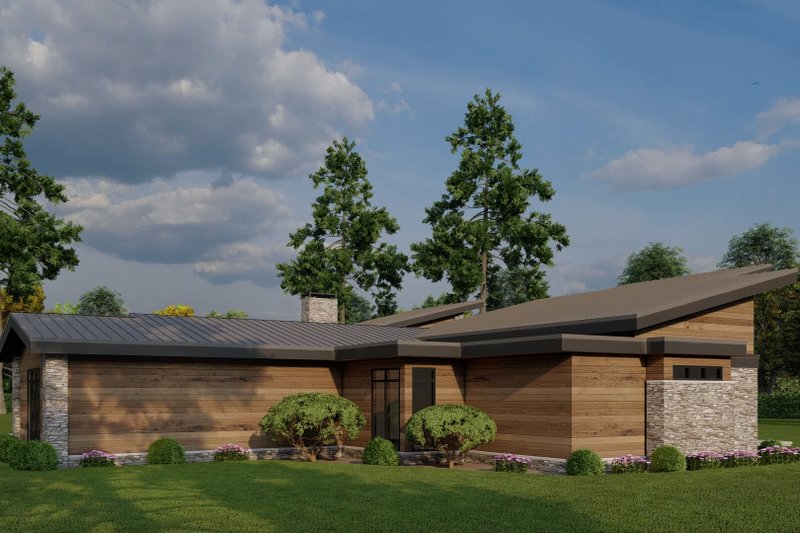 House Design - Exterior - Other Elevation 2 for Modern House Plan #923-413 - 3 bed, 3.5 bath
