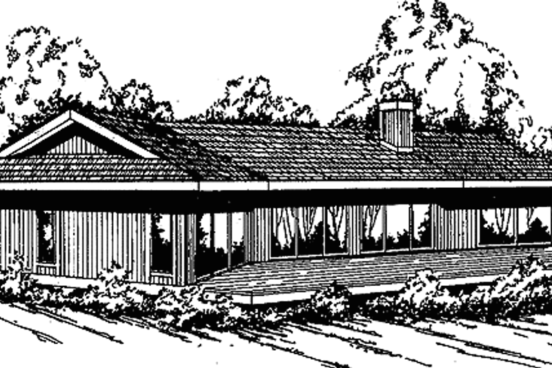 House Plan Design - Contemporary Exterior - Front Elevation Plan #60-696