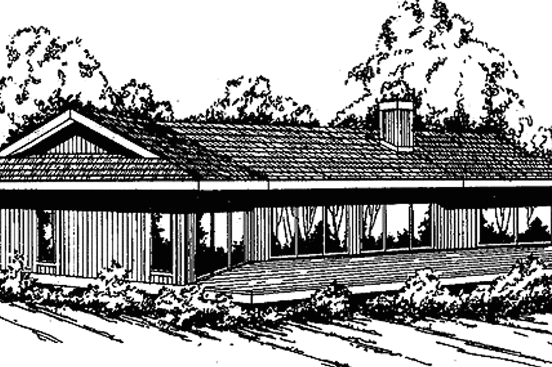 Dream House Plan - Contemporary Exterior - Front Elevation Plan #60-696