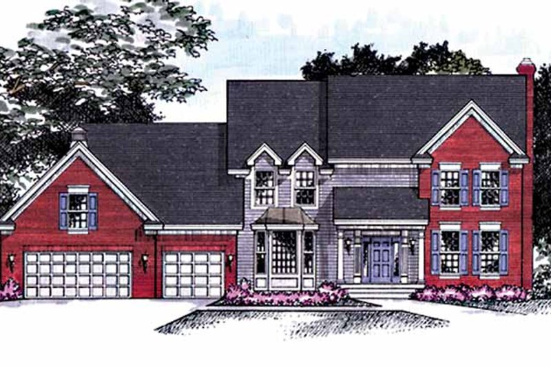 Home Plan - Colonial Exterior - Front Elevation Plan #51-945