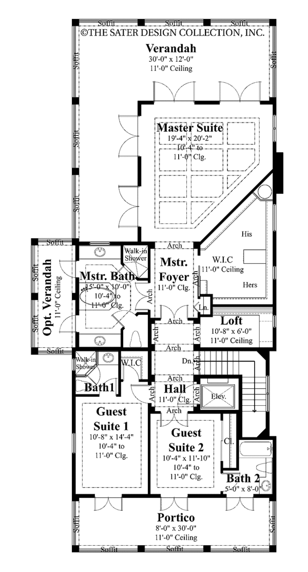 House Design - Traditional Floor Plan - Upper Floor Plan #930-403