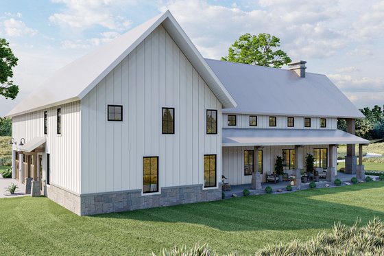 Exterior - Other Elevation 3 for Barndominium House Plan #455-250 - 4 bed, 3.5 bath