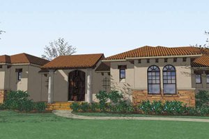 Mediterranean Exterior - Front Elevation Plan #120-204