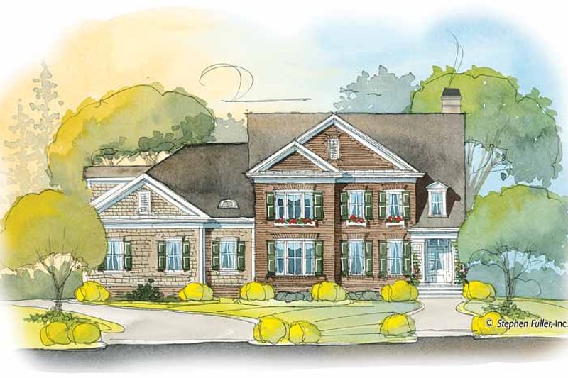 Dream House Plan - Colonial Exterior - Front Elevation Plan #429-407