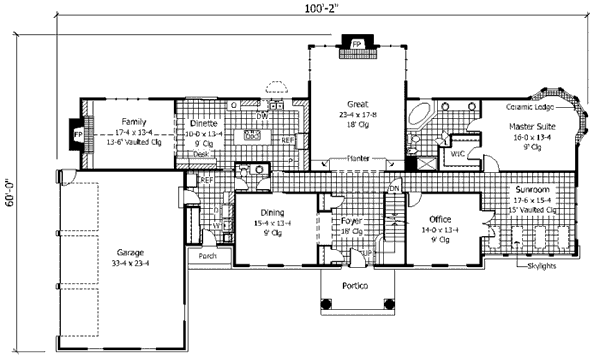 Colonial Floor Plan - Main Floor Plan #51-181