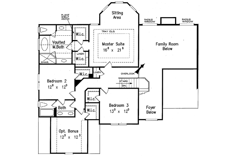 Dream House Plan - Floor Plan - Upper Floor for Colonial House Plan #927-184 - 4 bed, 3 bath